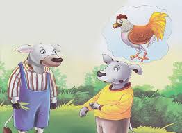 The Two Calves and the Chicken￼