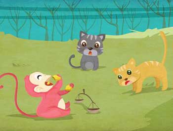 Two Cats and Monkey Story